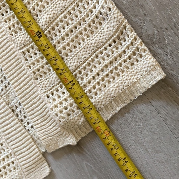 Anthropologie open mix knit cardigan beige one size‎ lagenlook oversized duster - Picture 10 of 11